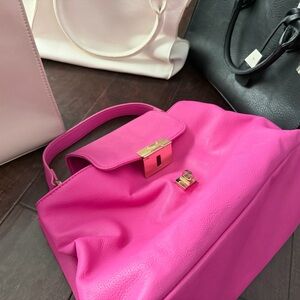 Pink Leather Handbag